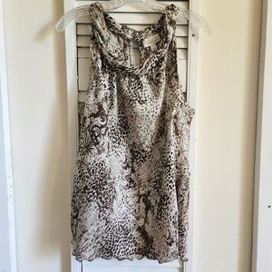 Animal Print Sleeveless Blouse